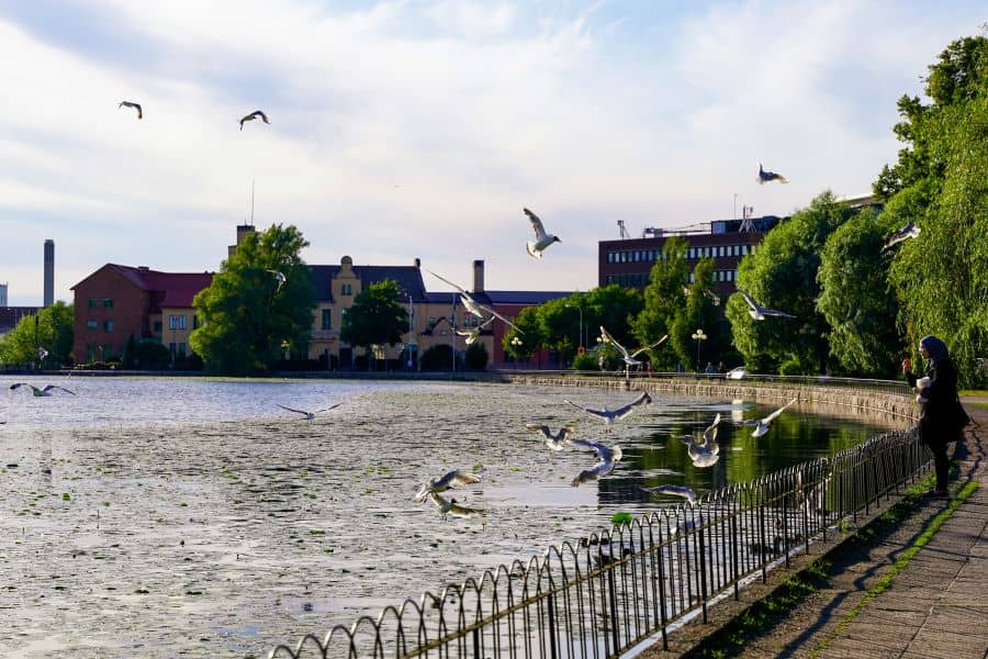 Munktell sett från Eskilstunaån.